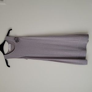 Zara Women's Vintage Silver Sleeveless Dress- Size M